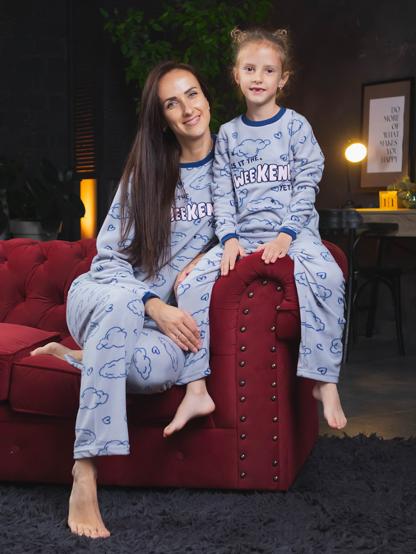 Pijama din fleece cu nourași 35059-K