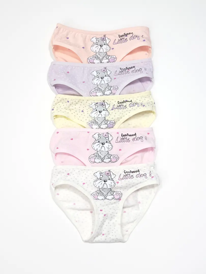 Chiloți din bumbac cu cățeluși