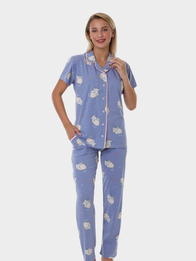 Pijama cu cămașă și pantaloni 1534