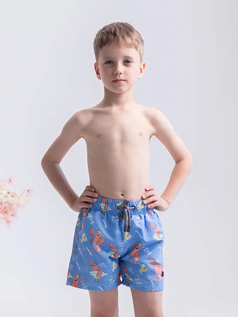 Șort de baie cu imprimeu marin