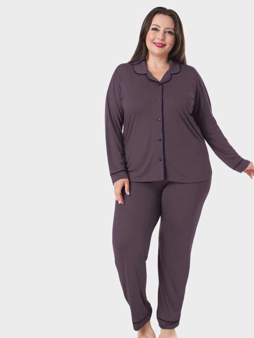 Pijama din vâscoză Plus Size