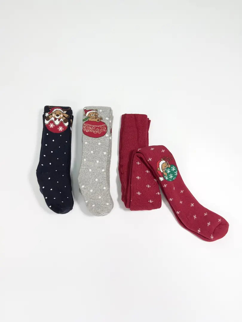 Dresuri flaușate cu print de Crăciun pentru copii