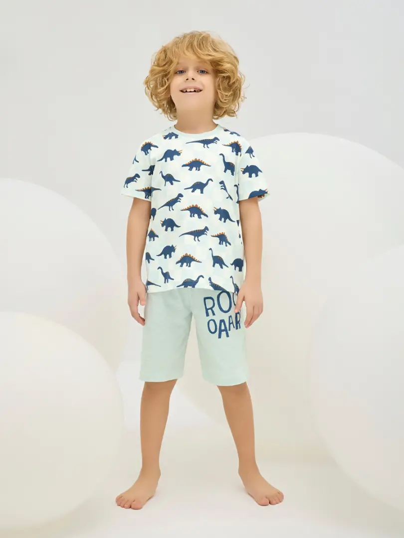 Pijama cu dinozauri pentru băieței