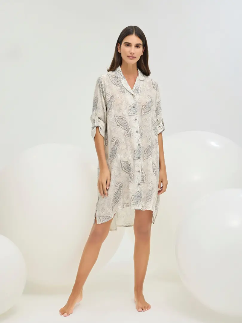 Cămașă de casă stilată din vâscoză