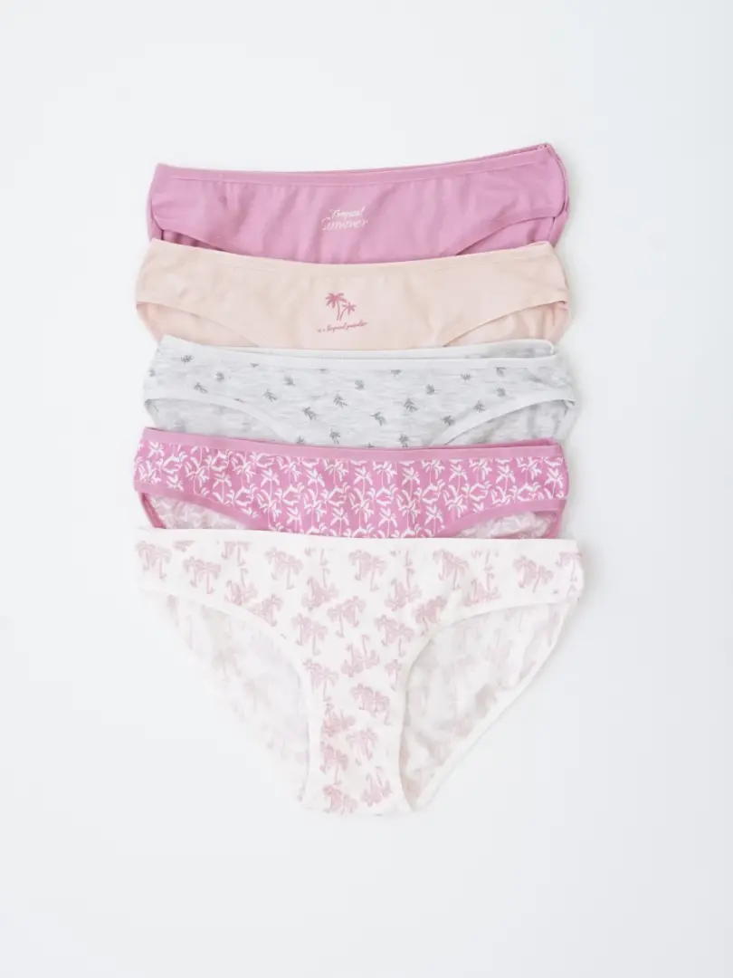 Chiloți clasici din bumbac cu imprimeu