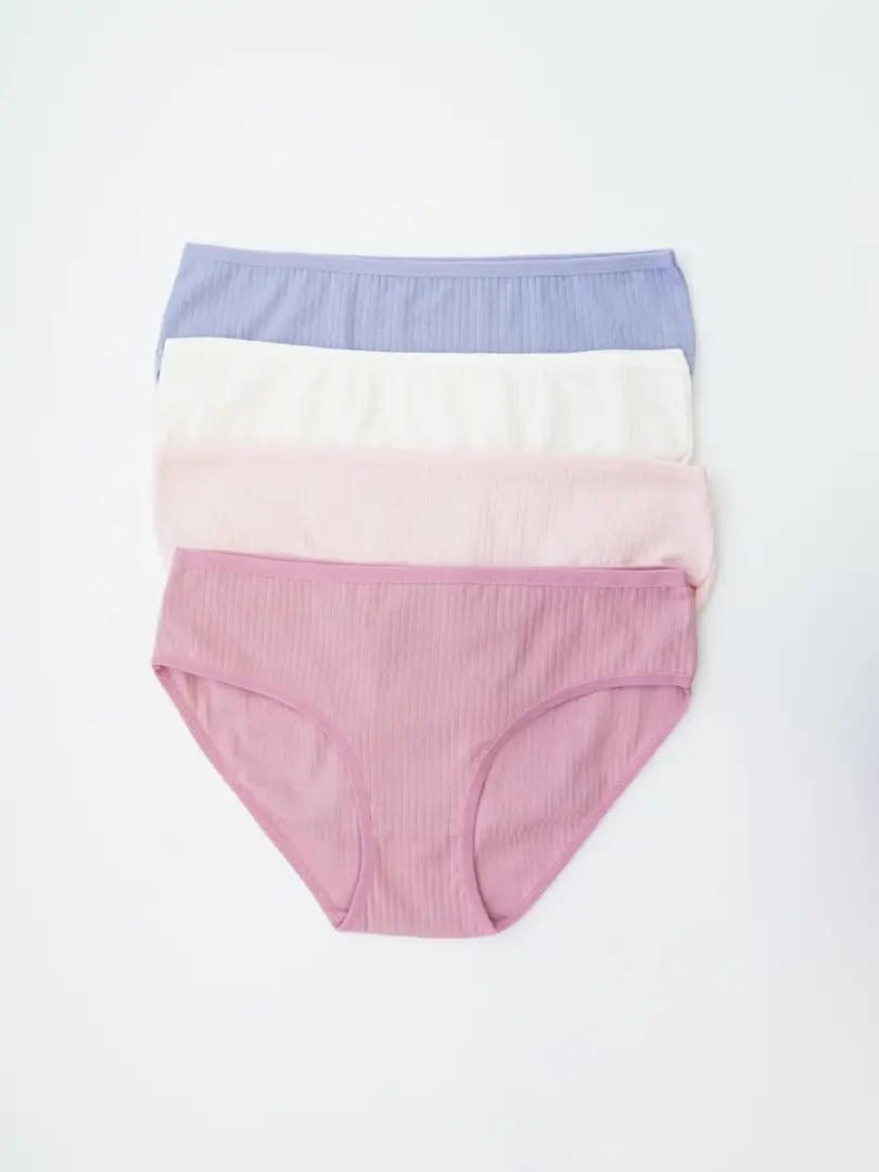 Chiloți din bumbac reiat croială clasică pentru femei