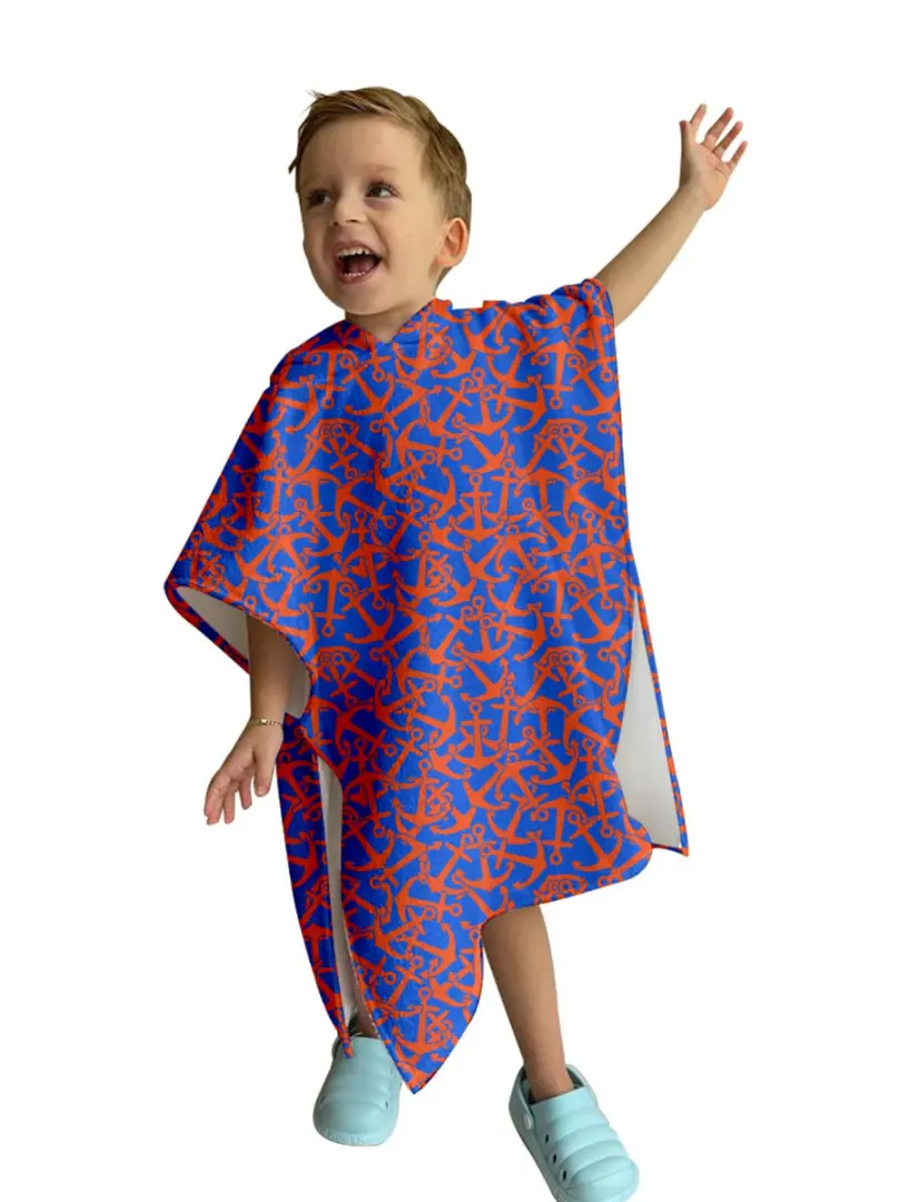 Prosop poncho cu imprimeu pentru copii