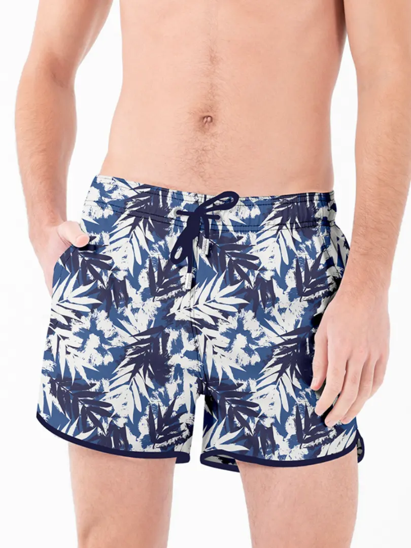 Șort de baie cu imprimeu pentru bărbați