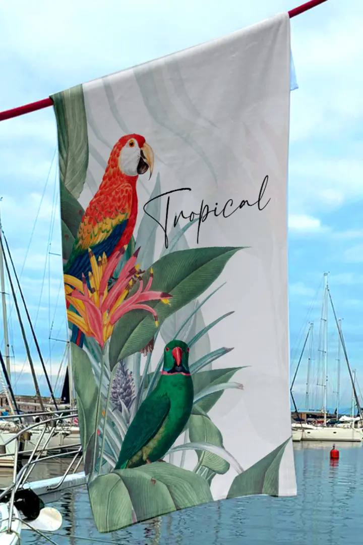 Пляжное полотенце с микрофиброй