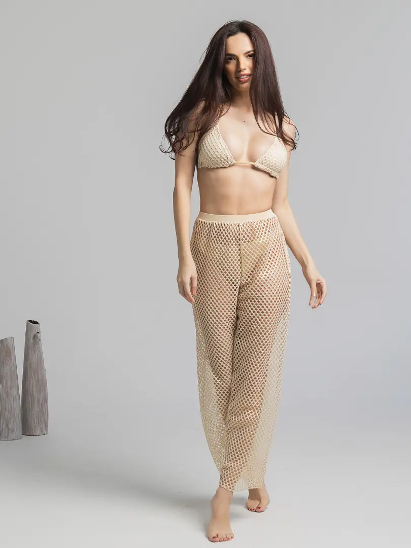 Costum de baie din 3 piese cu pantaloni