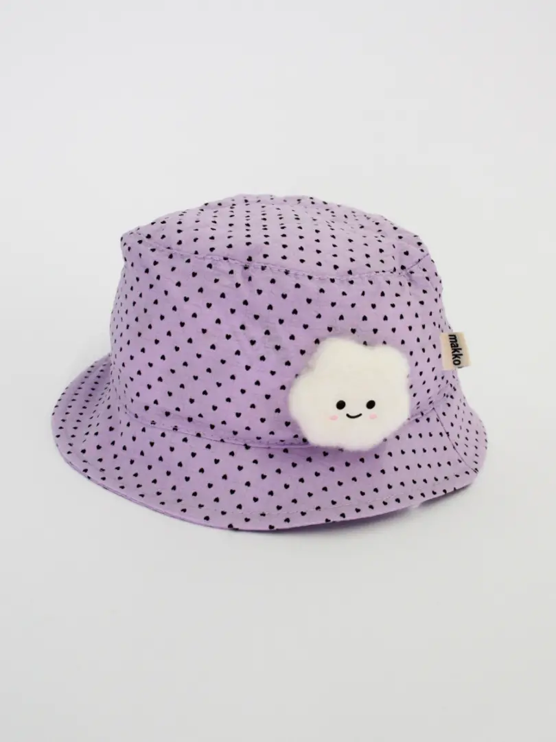 Pălărie de soare creponată cu accesoriu pentru fetițe