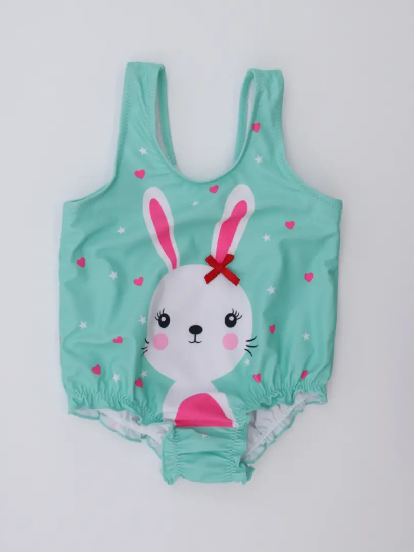 Costum de baie pentru fetițe cu imprimeu jucăuș