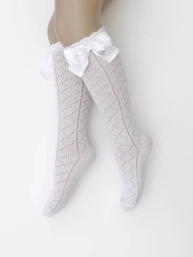 Șosete lungi cu uzoare pentru fete