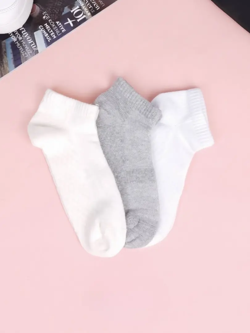 Șosete scurte din bumbac cu plasă