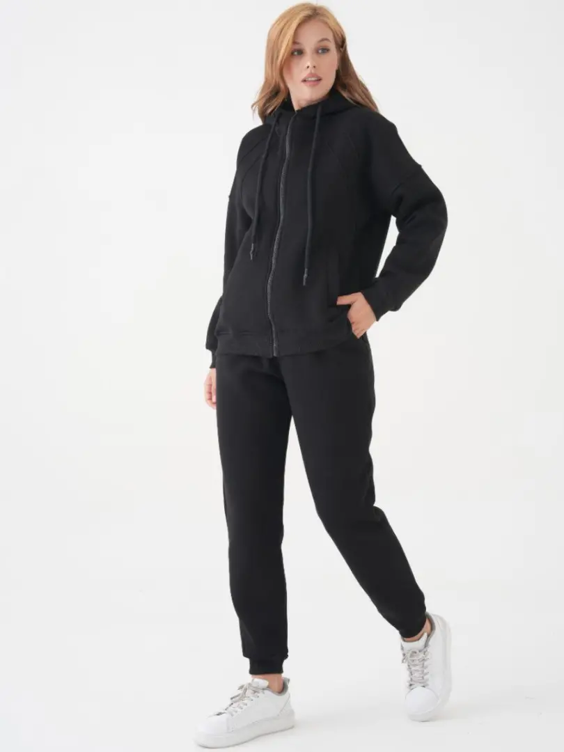 Trening din amestec de bumbac cu fleece la interior