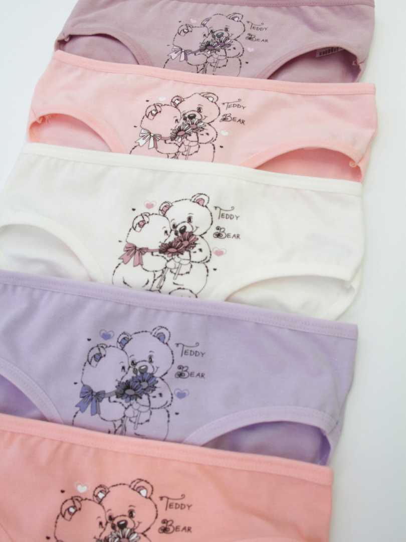 Трусики из хлопка с мишками для девочек