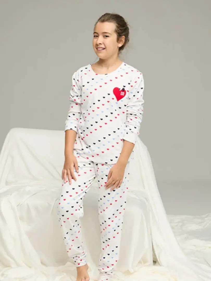 Pijama de bumbac pentru fetițe