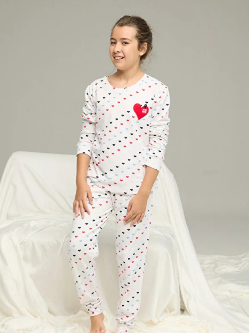 Хлопковая пижама для девочек
