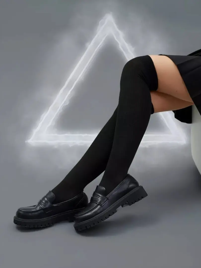 Șosete lungi peste genunchi din bumbac