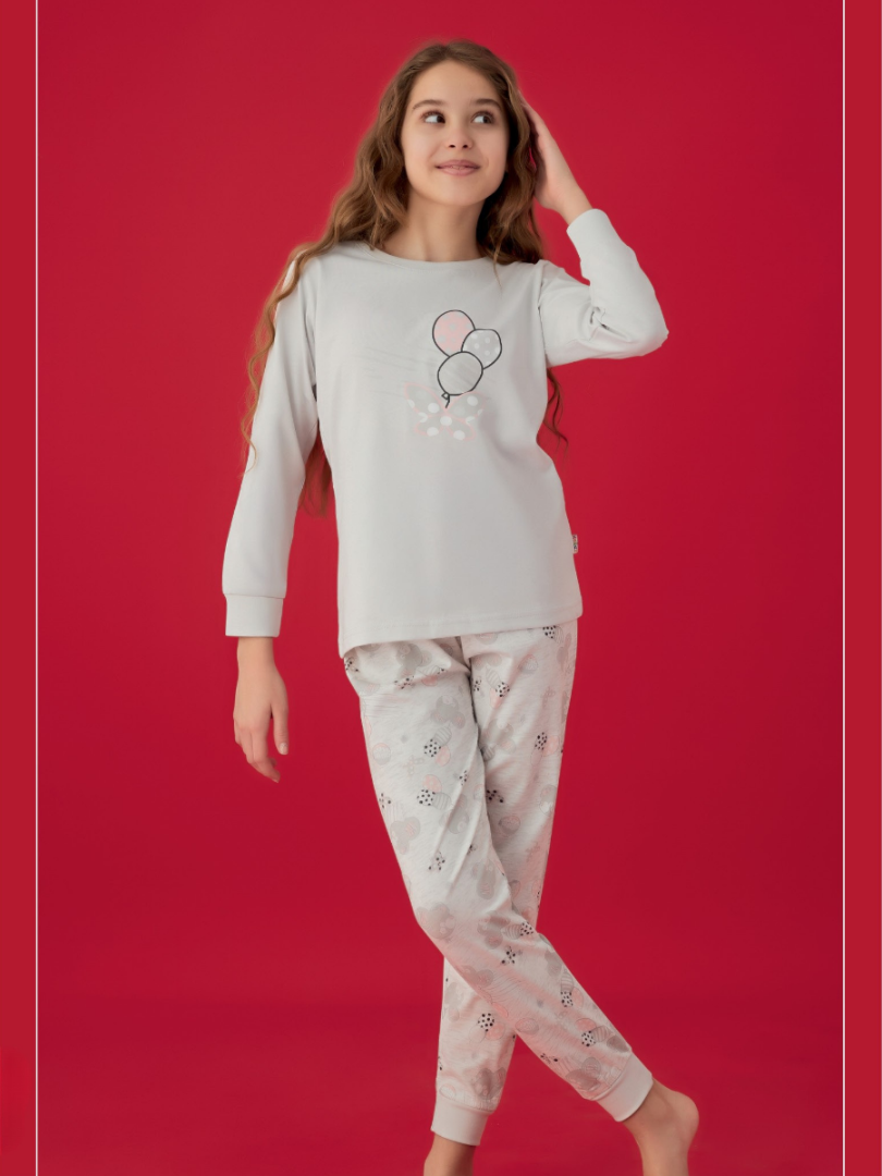 Pijama drăguță de bumbac pentru fete