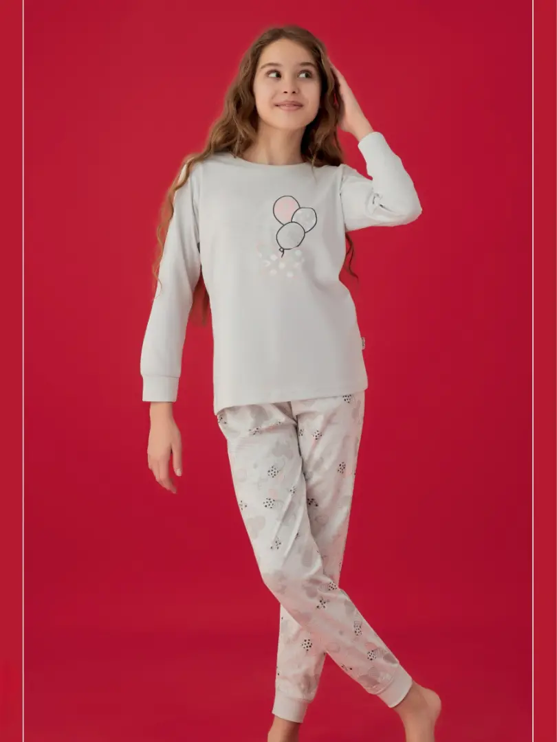 Pijama drăguță de bumbac pentru fete