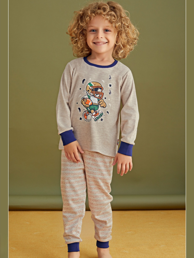 Pijama din bumbac pentru băieței