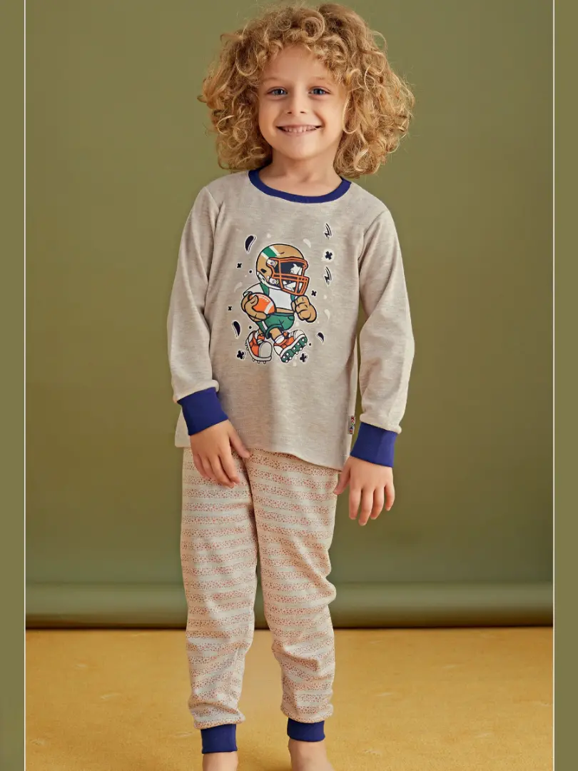 Pijama din bumbac pentru băieței