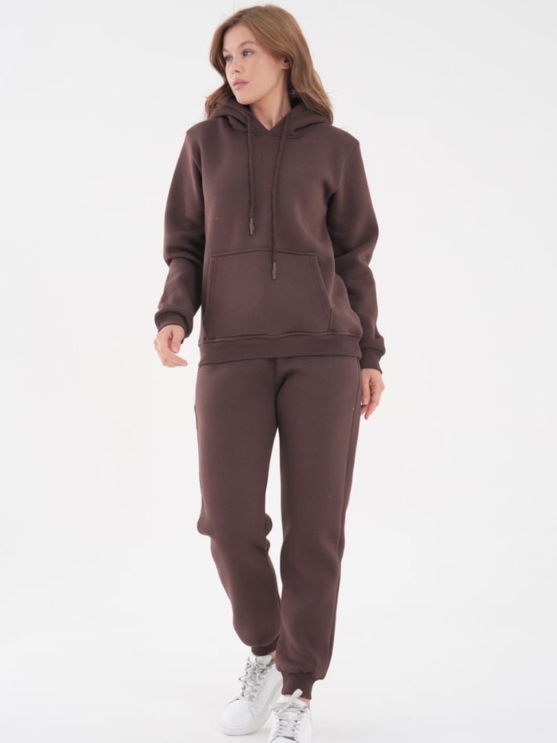 Trening din bumbac cu fleece la interior