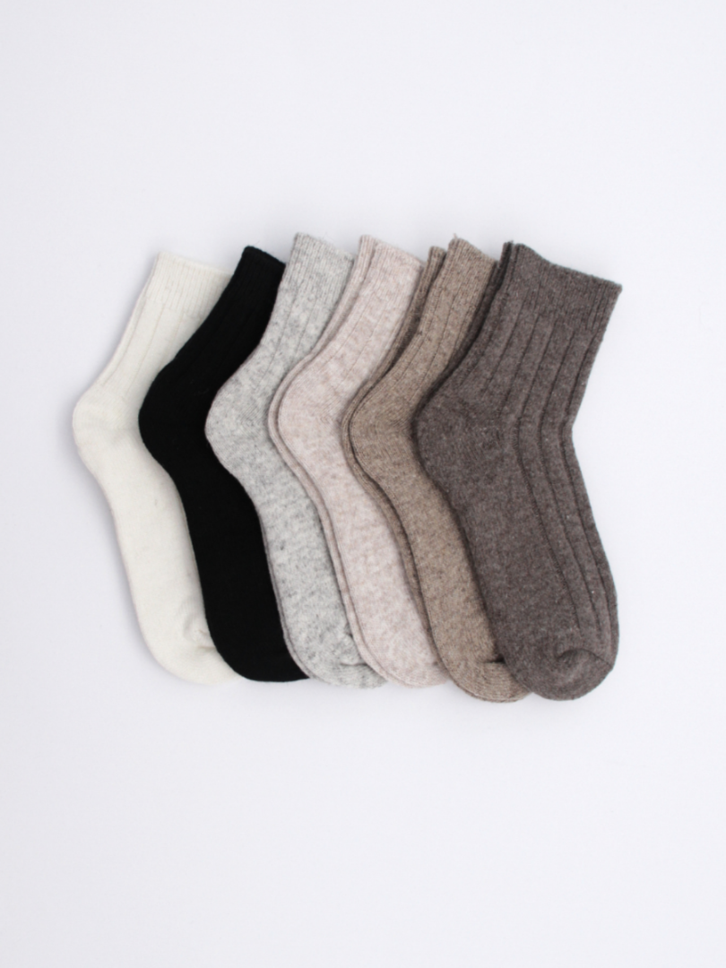 Șosete din lână pentru femei culori naturale de toamnă