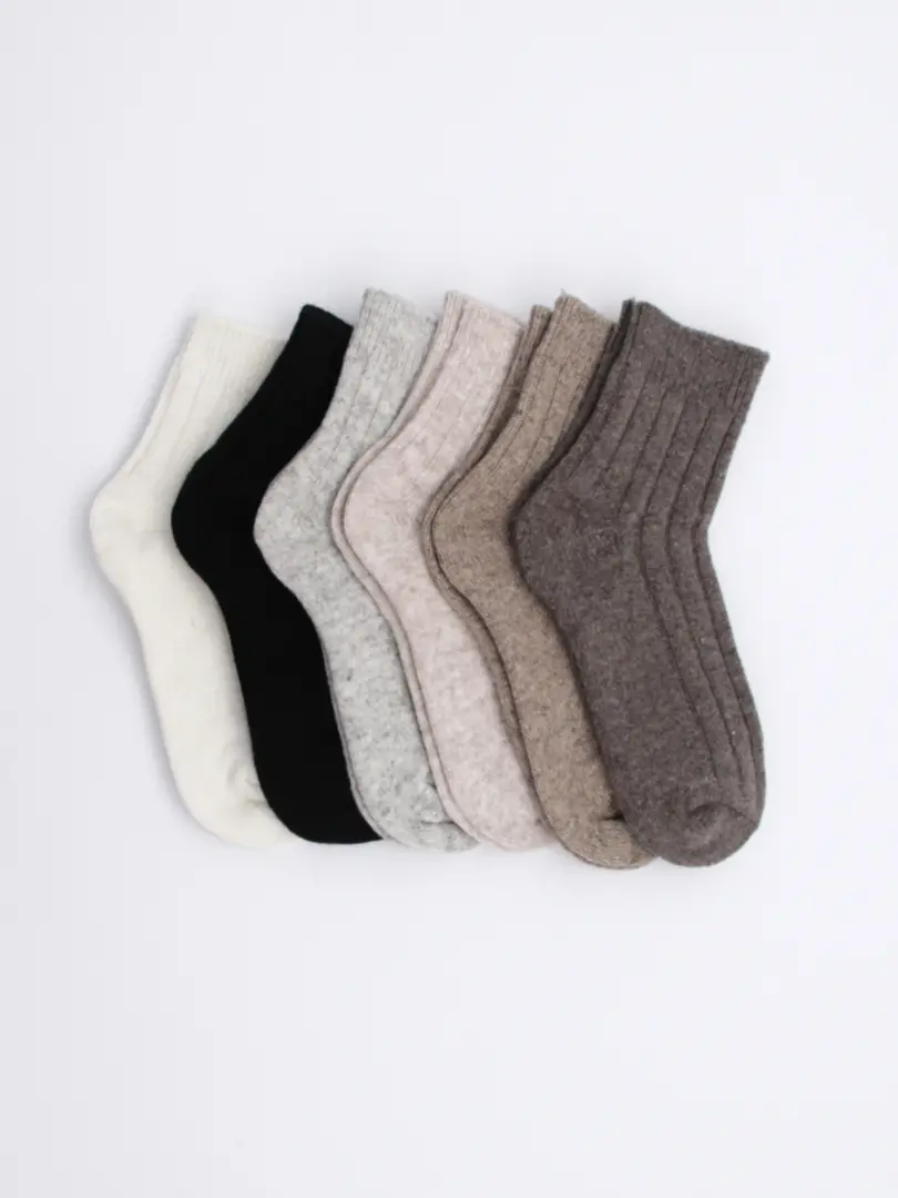 Șosete din lână pentru femei culori naturale de toamnă