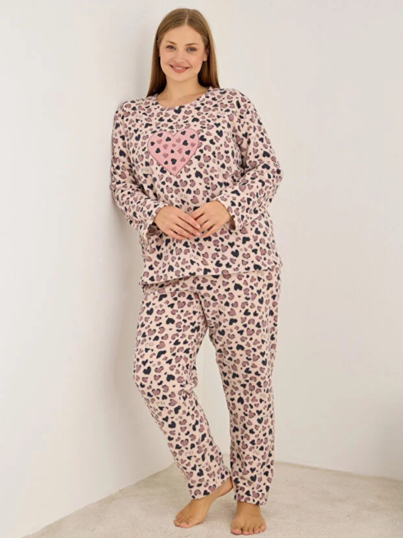 Pijama plus size din fleece