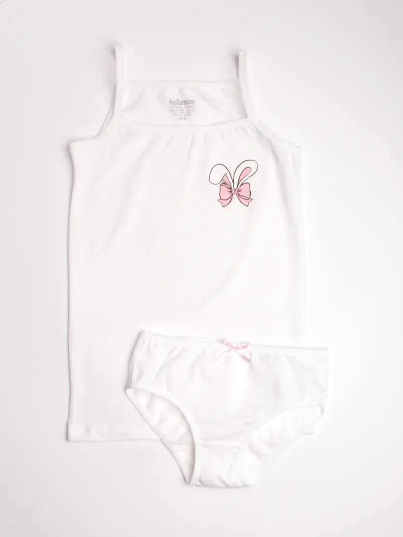 Set maiou și chiloți din bumbac pentru fete