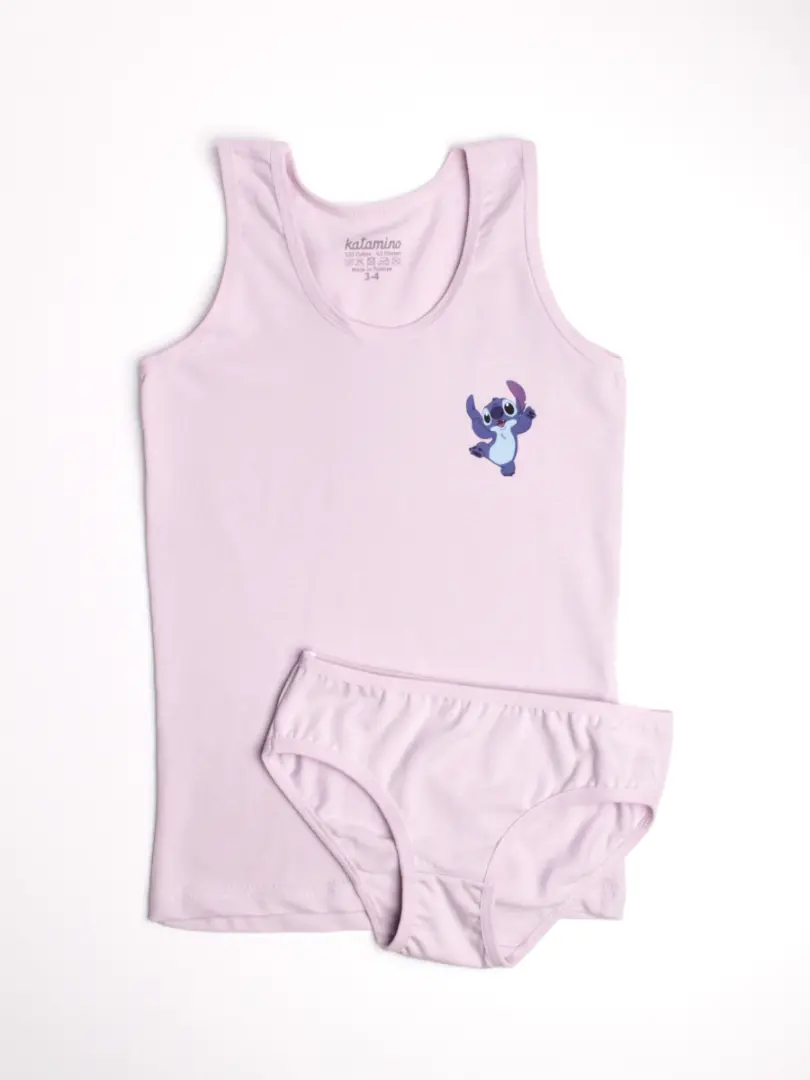 Set maiou și chiloți din bumbac pentru fetițe