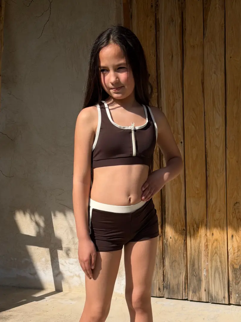 Купальник для девочек из 2 частей с шортами