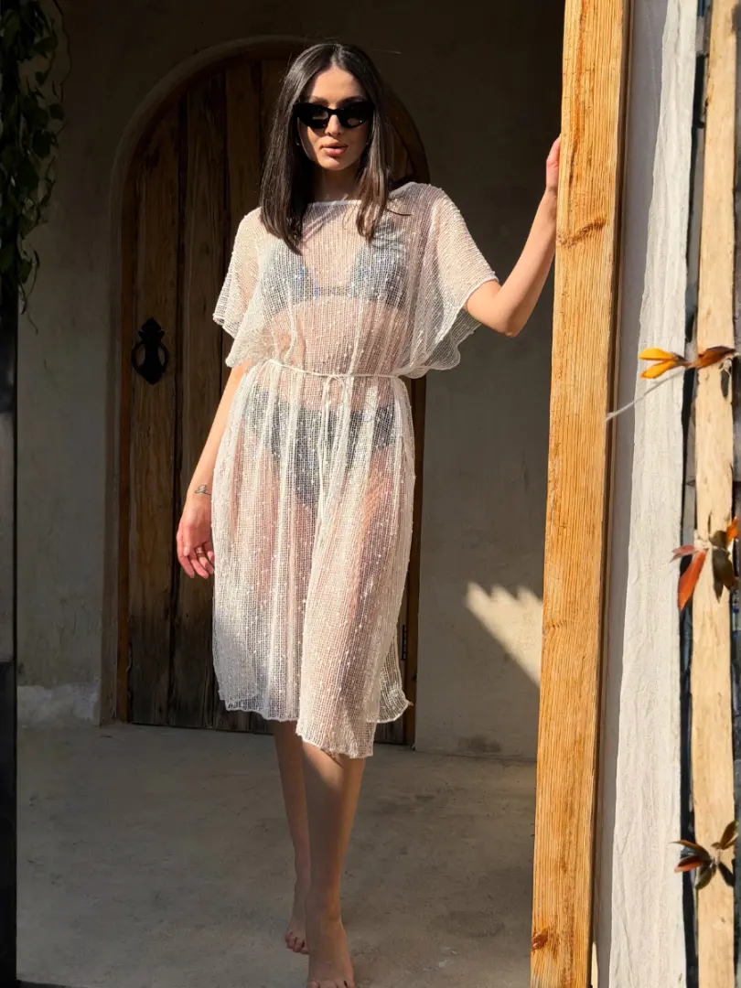 Rochie de plajă transparentă