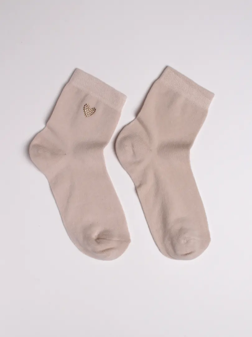 Șosete bumbac femei cu inimioară