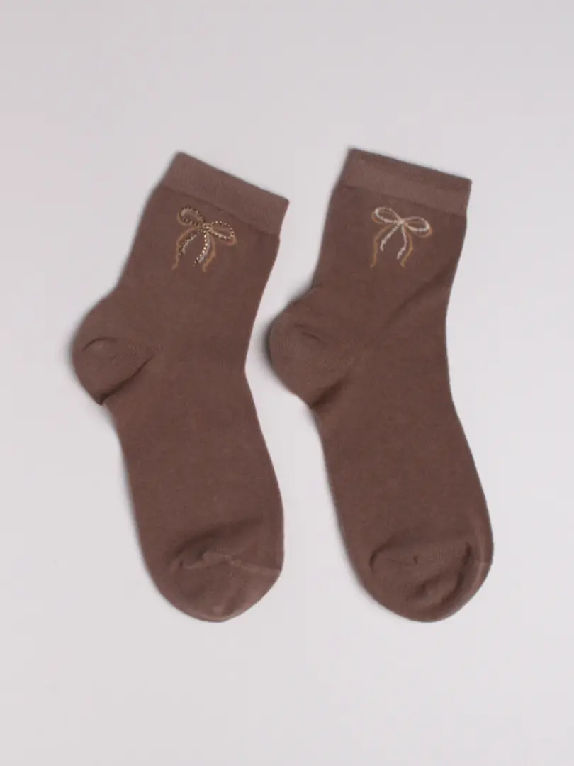 Șosete bumbac femei cu fundiță