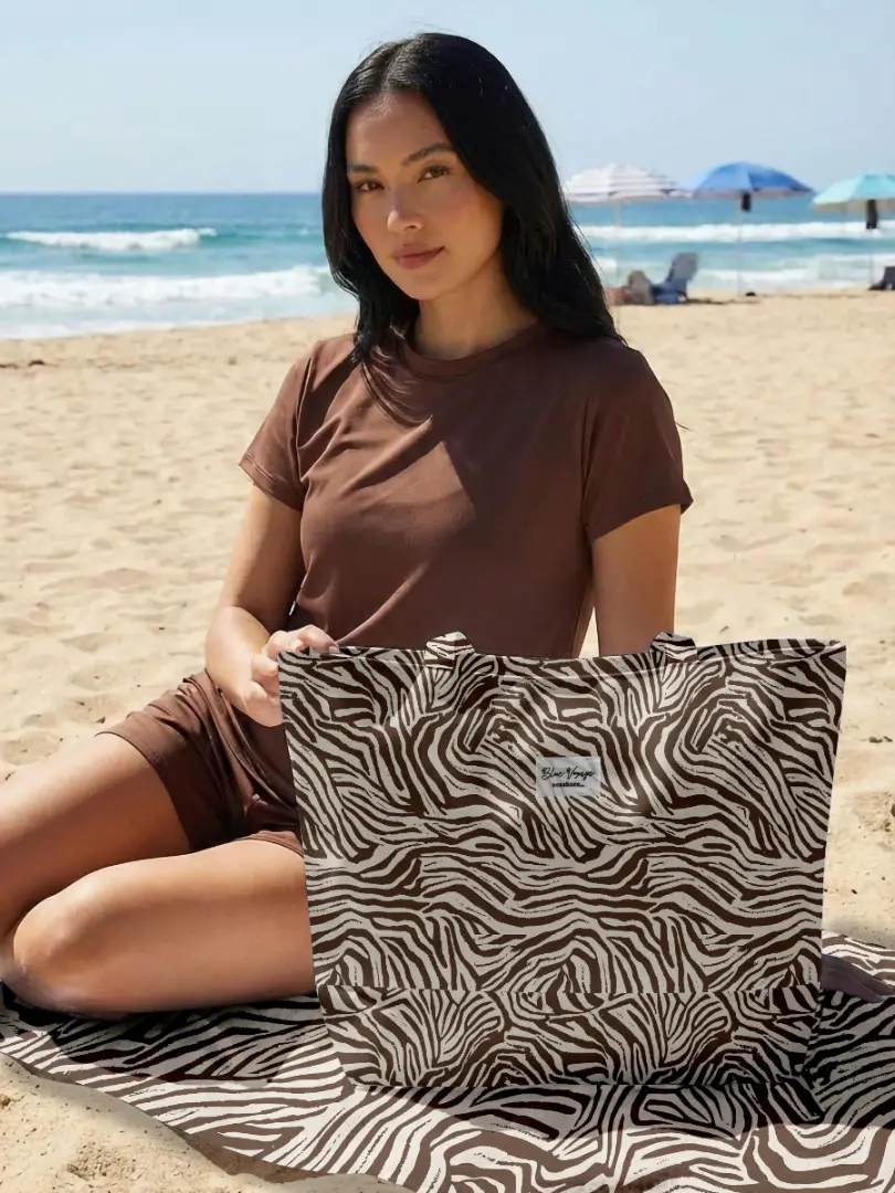 Geantă de plajă cu imprimeu