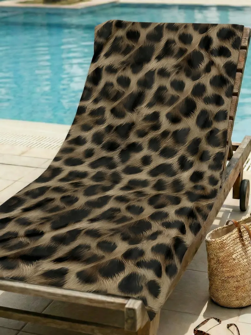 Prosop de plajă cu imprimeu leopard