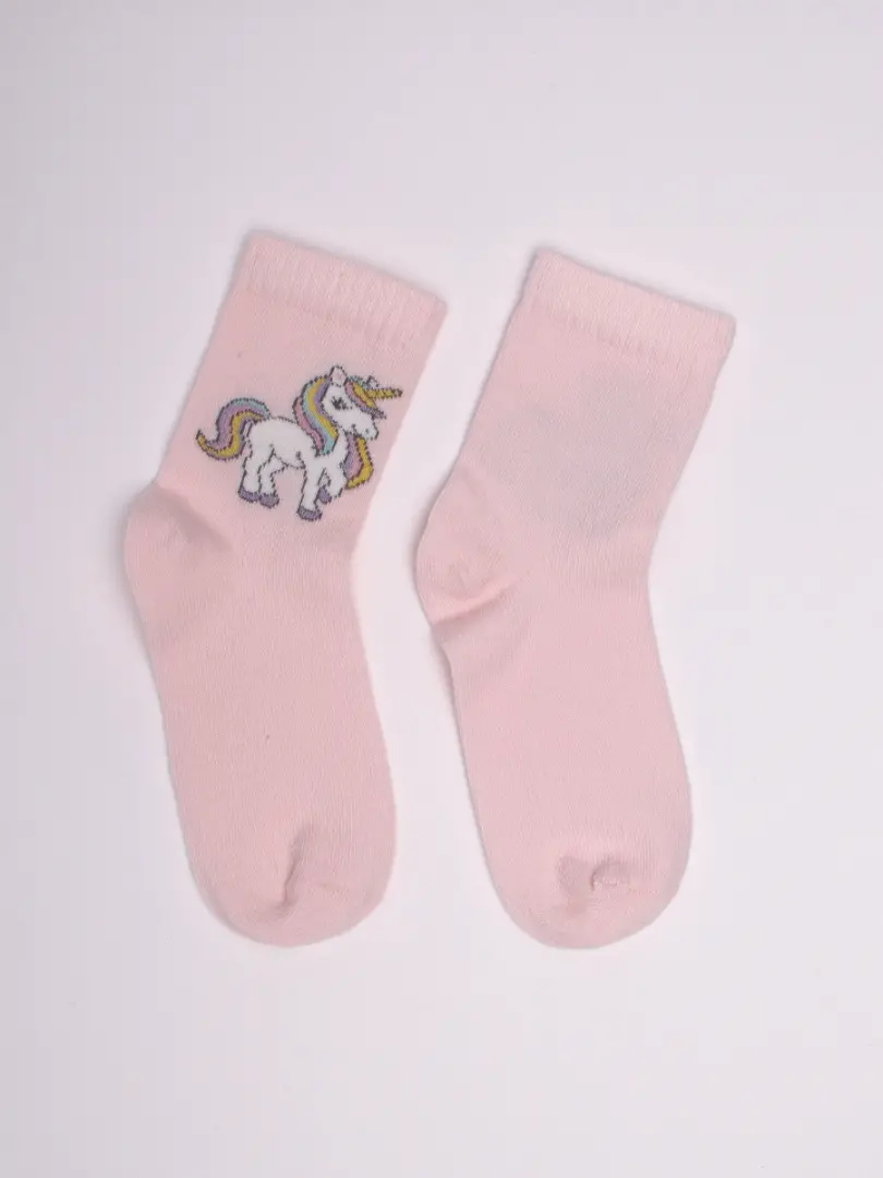 Șosete cu unicorn din bumbac pentru fete