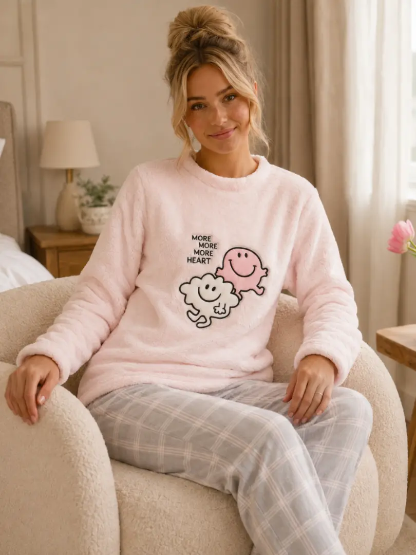 Pijama pufoasă din fleece pentru femei