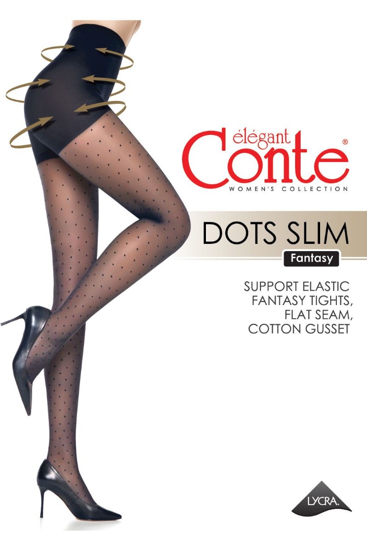 Dresuri Conte cu picățele Fantasy Dots Slim 40 Den