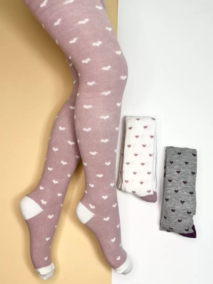 Dresuri din bumbac cu inimioare pentru fete